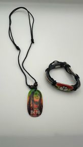 Bob Marley Necklace & Bracelet