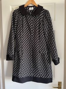 Black and White Dressy Coat        Savida          Size 10