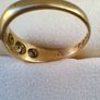 Antique 18ct gold diamond ring 3 stones Image 7