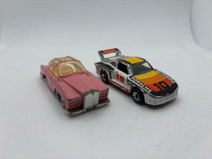 Vintage Matchbox Super  Fast Porsche 935 and Rolls Thunderbirds
