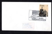1976 Ireland "World Methodist Conference 28 V111 1976 Baile Atah Cliath special cancel tying 7p Foundation of the Presentation Order of Nuns Commemorative stamp. Used at the RDS Ballsbridge.