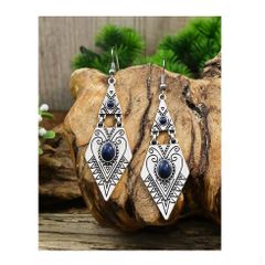 Vintage Style Earrings with Blue Stones
