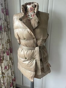 Bnwt gilet beige mid length gilet free size 10/14
