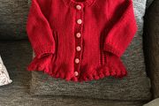 Handknit cardigan 3 to 6 mths