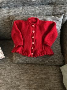 Handknit cardigan 3 to 6 mths