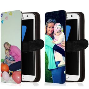 Samsung Galaxy S7 Edge - Personalised Leather wallet case - Front print