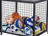 Rolling Sports Ball Storage Cart 85 x 67.5 x 82.5 cm