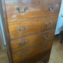 Antique Mahogany Tall Chest of Drawers Image 2