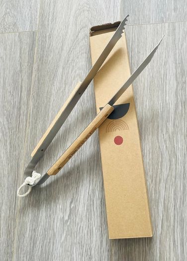 BRAND NEW BBQ Tongs 39.5cm - Food-Safe Stainless Steel with Long Handle
