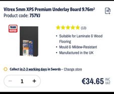 Underlay Vitrex XP premium underlay board
