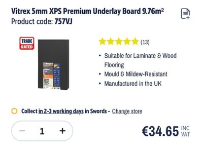 Underlay Vitrex XP premium underlay board