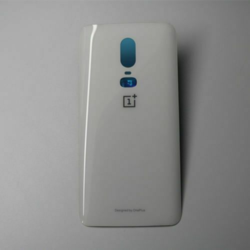 For OnePlus 6 1+6  Rear Battery Cover Back Glass Panel White & Adhesive - FHTOP6BCW
