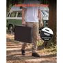Folding Grill Table 87x45 cm Camping Griddle Stand Fit 43 & 56 cm, for Picnic BBQ Tailgating, Carbon Steel, Adjustable Height, 158 kg, Outdoor Cart with Magnetic Tool Rack and Tissue Holder Image 2