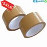 Lot of 6 Brown or clear packing tape industrial size 66 mt long 50 cm wide  pack of 6 Image 2