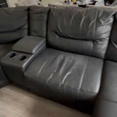 Leather big couch 6-7 seater