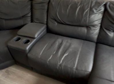 Leather big couch 6-7 seater