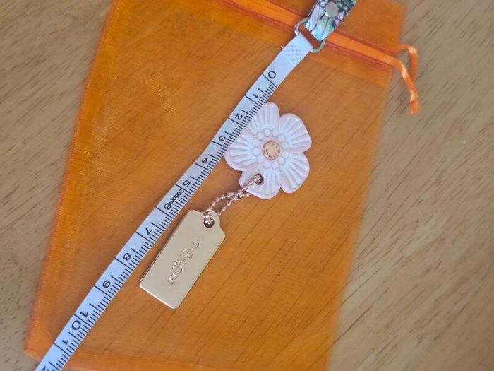 Coach Bag Charms/Tags /Rose Gold & Pink Flower/NEW