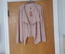 Gallery  Blush Waterfall  Front  Cardigan.   S. 14  B.N.W.T.