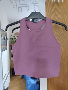 Gym + Coffee pink bra/ crop top