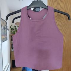 Gym + Coffee pink bra/ crop top