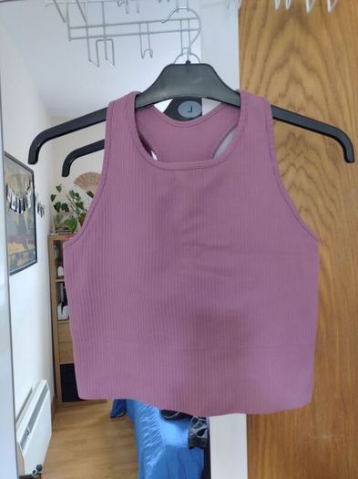 Gym + Coffee pink bra/ crop top