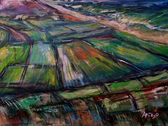 Riverside Landscape - The Mayo Green 87x65cm
