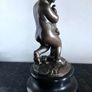 Paul Schmidt-Felling (1835-1920) Boy With Hare - Bronze, Marble, Signed Image 3