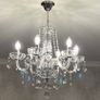 Crystal Chandelier, Clear K9 Crystal Glass Ceiling Light with 6 Arms, Elegant Modern Pendant Lights for Dining Room, Living Room, Hallway, Stairway, Bar Size: D60cm H60cm Chain 60cm (FREE POSTAGE) Image 4
