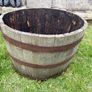 1/2 oak barrel planter Image 3