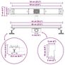 Shower Drain 2-in-1 with 360 Siphon silver 60 cm Image 6