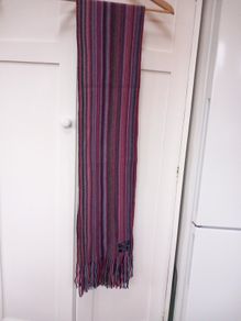 100% Cashmere Charles Tyrwhitt Long Scarf Multicolour Stripe.
