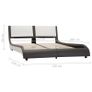 Bed Frame Grey and White Faux Leather 120x190 cm Image 7