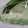 Bagley Green Glass Leaf Shape Serving Plate Image 4