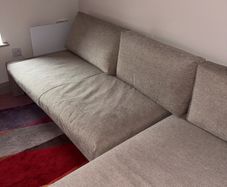 Corner couch L shaped sand colored