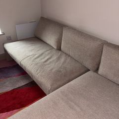 Corner couch L shaped sand colored