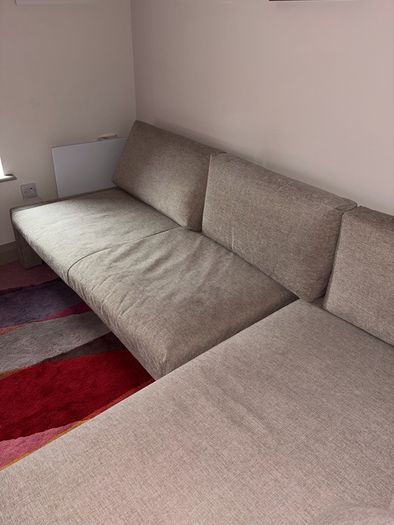 Corner couch L shaped sand colored