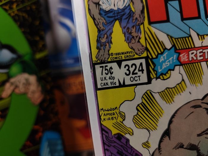 The Incredible Hulk ! Issue #324 ! 2nd Appearance of Grey Hulk ! Homage Cover to the First Issue ! Copper Age Comic from 1986 ! by Marvel !