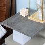 Nightstand with 4 Wheels, 3 Shelves, 35 x 29.5 x 65.5 cm, Gray/White Image 4