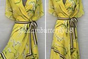 BNWoT Karen Millen Yellow Floral Wrap Dress - As seen on TV