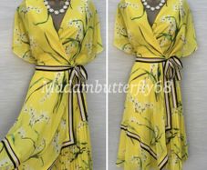 BNWoT Karen Millen Yellow Floral Wrap Dress - As seen on TV