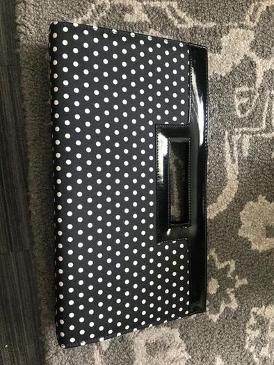 Vintage Unworn Red or Dead Polka Dot Heels & Clutch