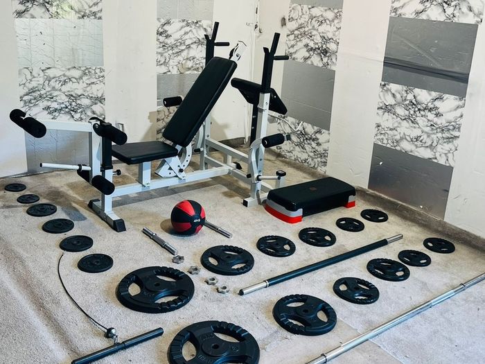 New Condition Life Time Weights Bench Bar & More