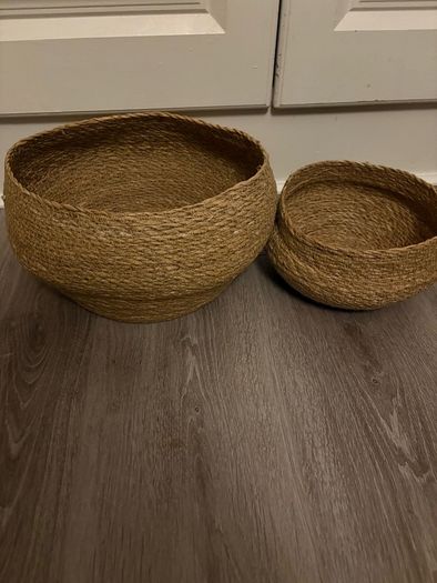 Pack of 2 seagrass baskets