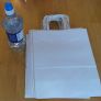 Lot 20 pcs lot Plain white eco-friendly paper kraft shopping carrier bags very good quality 100gr 24cm x 31cm x 11cm with handles Image 3