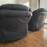 2 x reclining leather armchairs Image 2