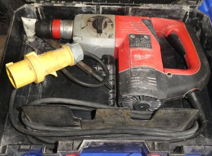 Milwaukee SDS Hammer Drill 110 qty 2  & drill bits
