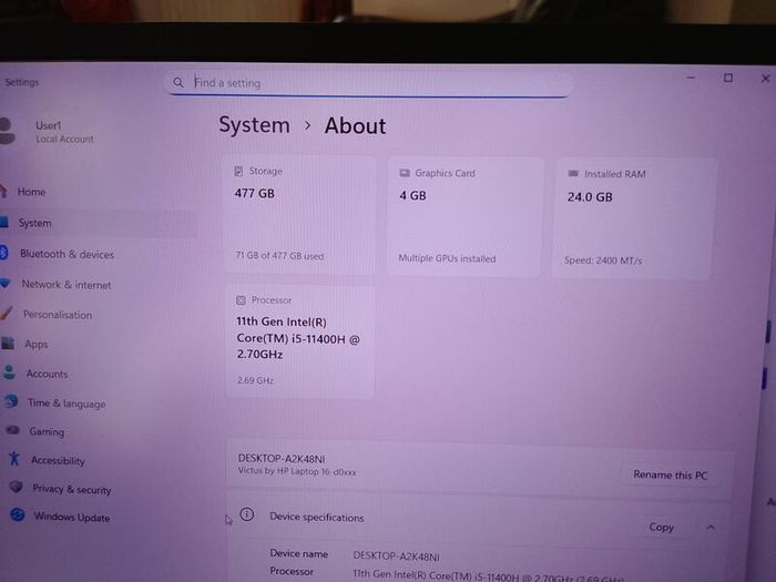 HP Victus RTX3050ti