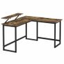New L-Shaped Computer Writing Workstation PC Corner Desk With Monitor Stand (Brown) - FREE P&P Image 4