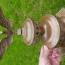 Antique Brass Architectural Carriage Porch Lamp Wall Lamp Glass Brass Eagle Top Lantern - Decorative Garden or porch light Image 3