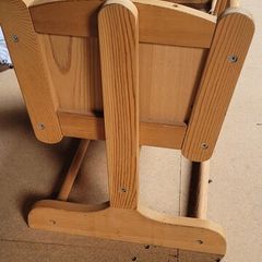 Vintage wooden swinging cradle